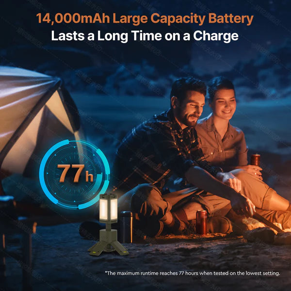 Camping Lantern - Rechargeable, Waterproof, Bright LED, 4800 LM